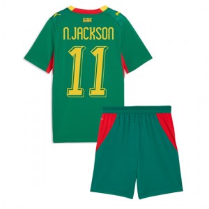 Senegal Nicolas Jackson #11 Jalkapallovaatteet Lasten Vieraspeliasu MM-kisat 2026 Lyhythihainen (+ Lyhyet housut)